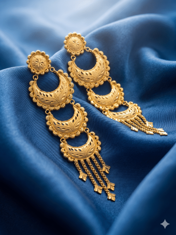 Multi layer chandbali earrings