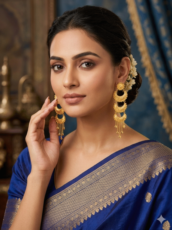 Multi layer chandbali earrings